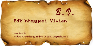 Bánhegyesi Vivien névjegykártya